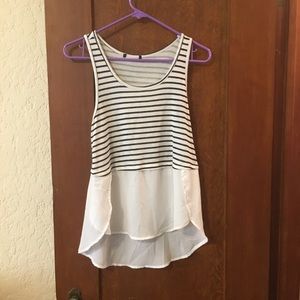 Striped Flowy Tank Top